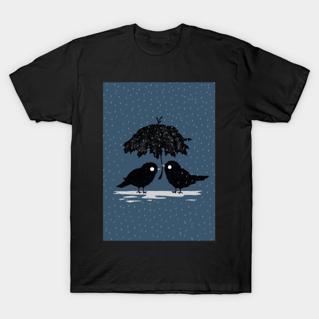 Birds in the Rain T-Shirt by djrbennett